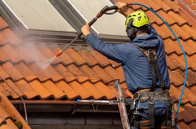 Démoussage et hydrofuge de toiture à Domats
